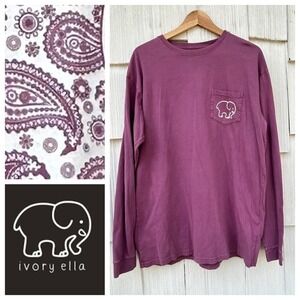 Ivory Ella Paisley Long Sleeve Tee L